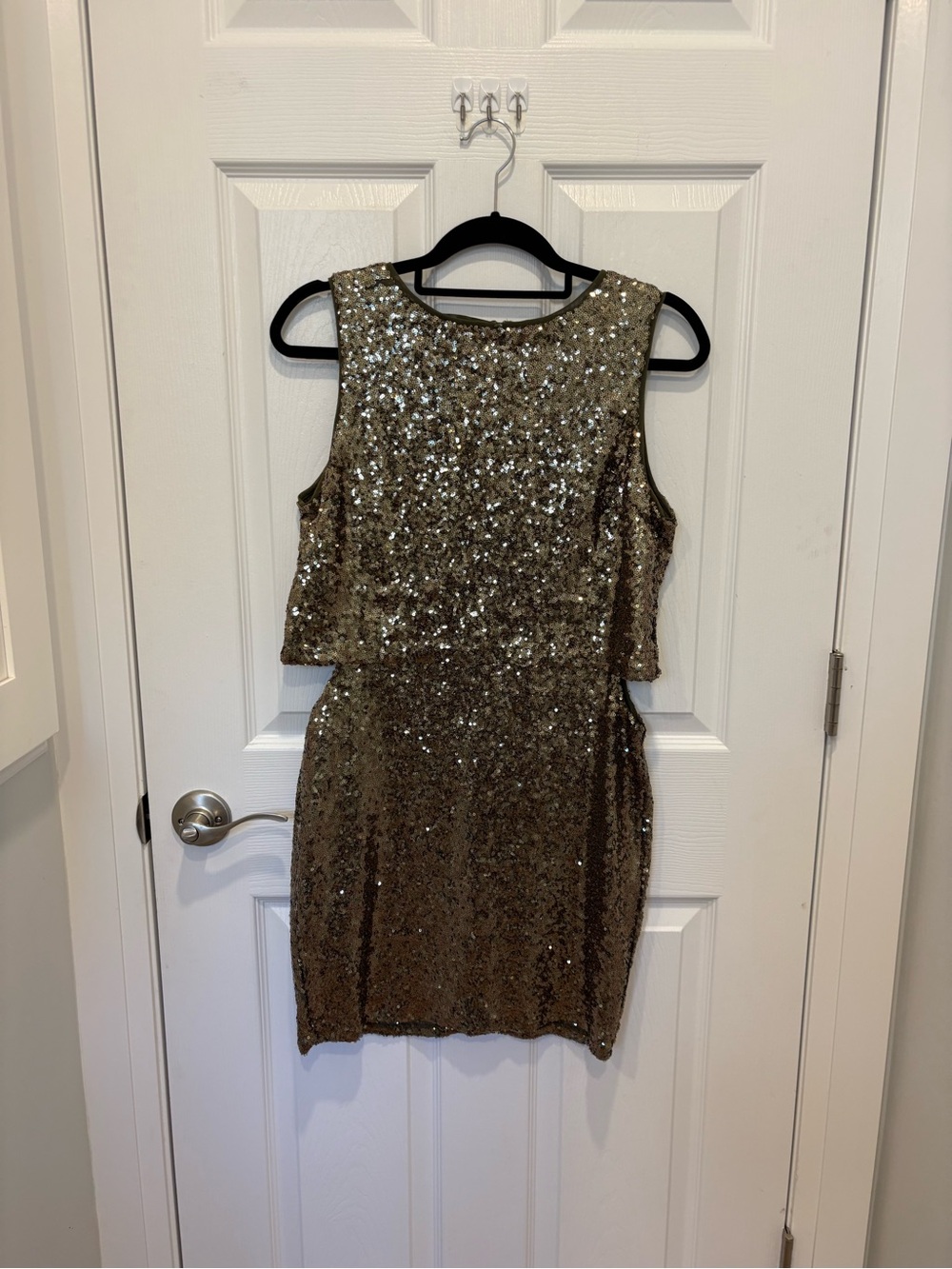 TFNC Gold Sequin Cocktail Dress - Women's Elegant Party Dress #1299